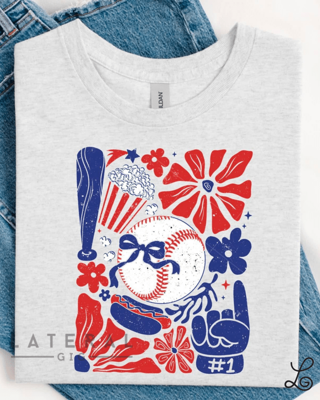 Baseball collage Graphic Tee - Loving God