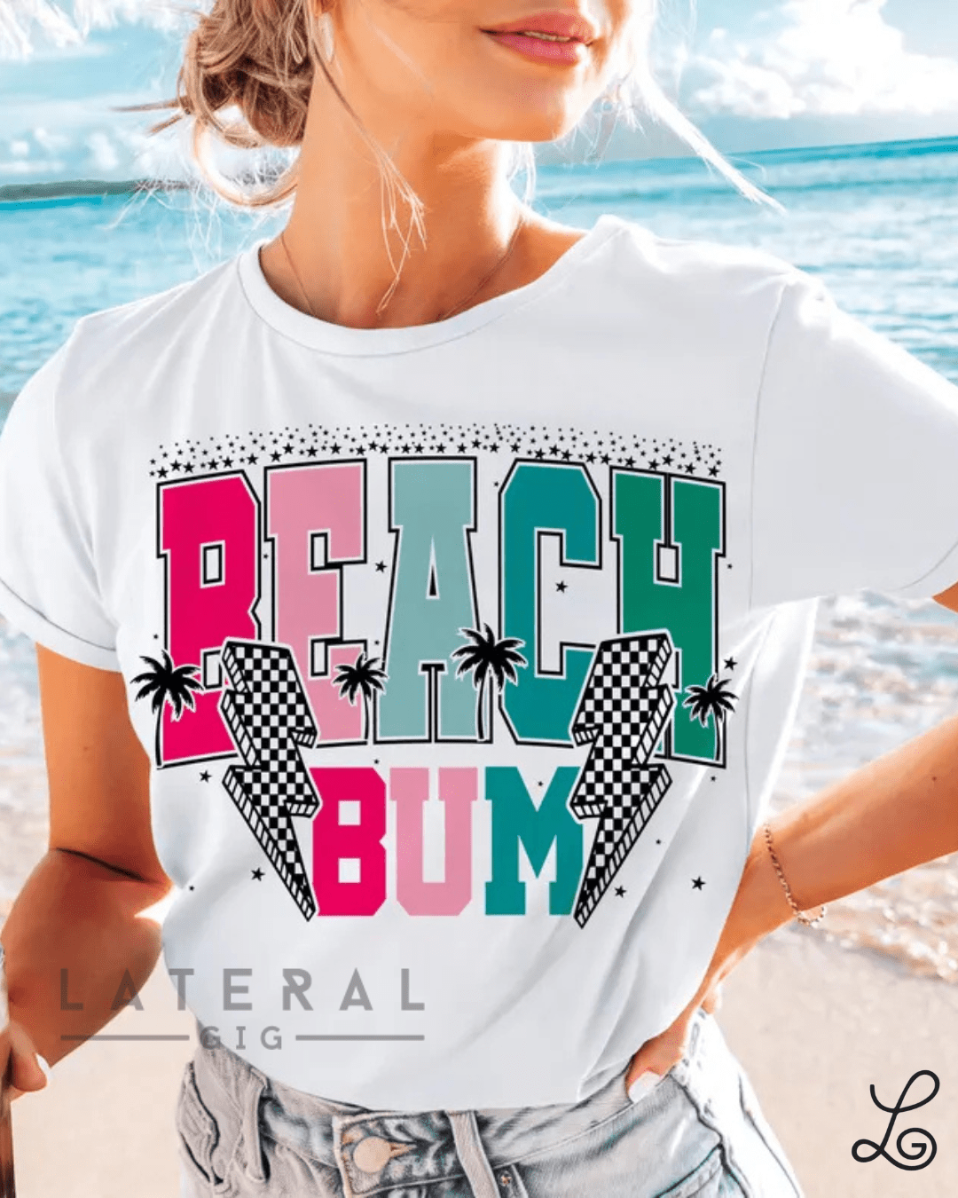 Beach Bum Electric Graphic Tee - Loving God