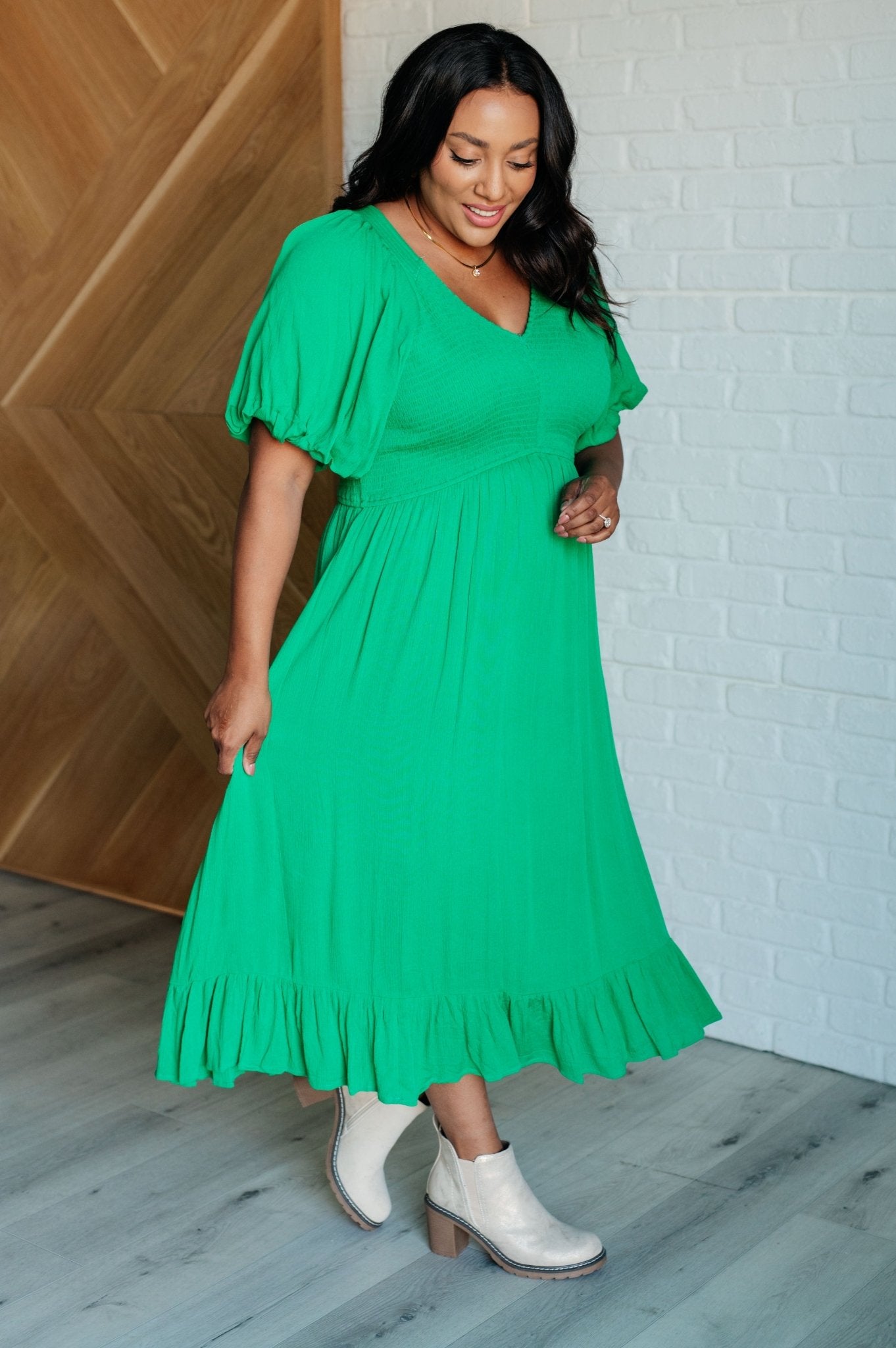 Catch a Cloud and Pin it Down Smocked Bodice Dress - Loving God