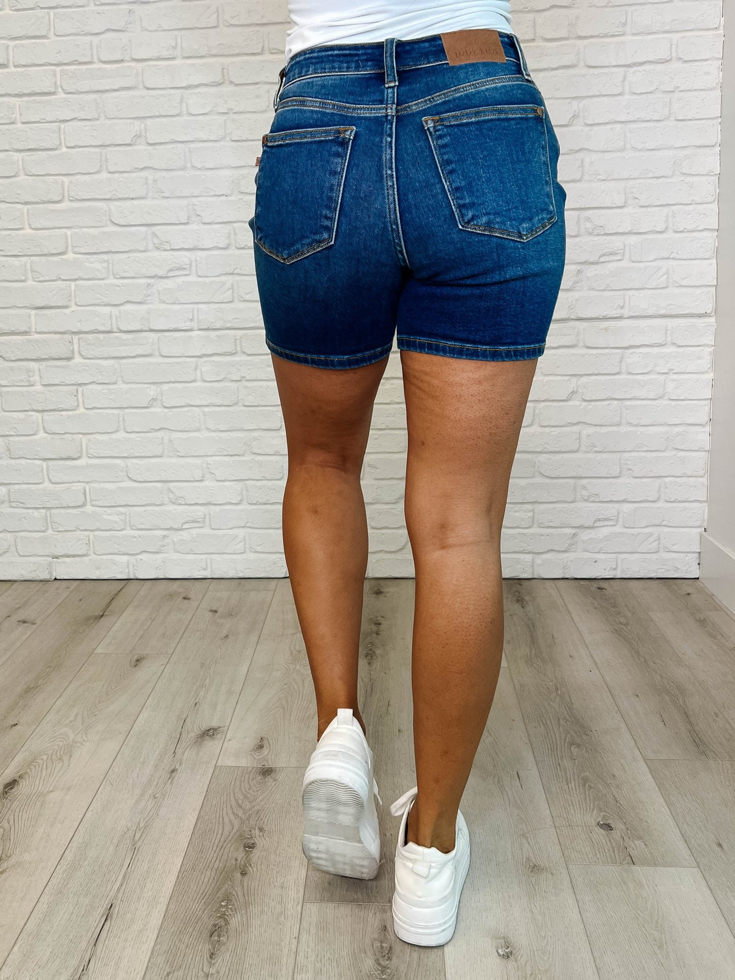 Darcy High Rise Adjustable Button Dad Shorts - Loving God