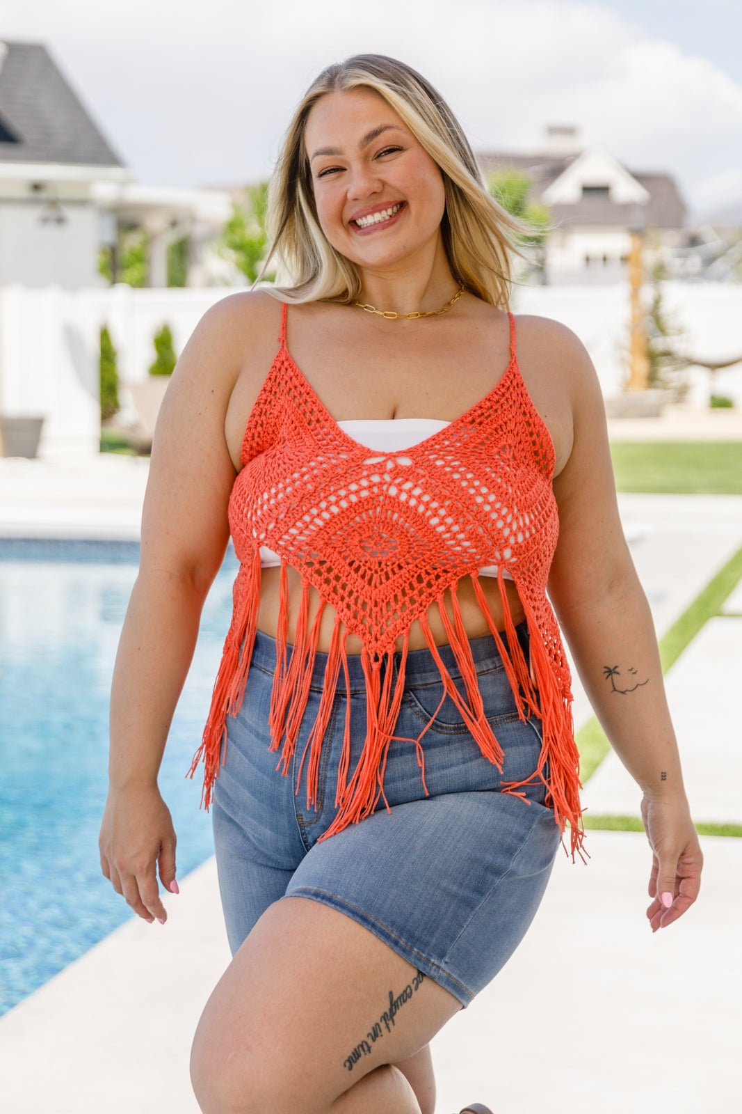 Festival Fringe Tank in Orange - Loving God