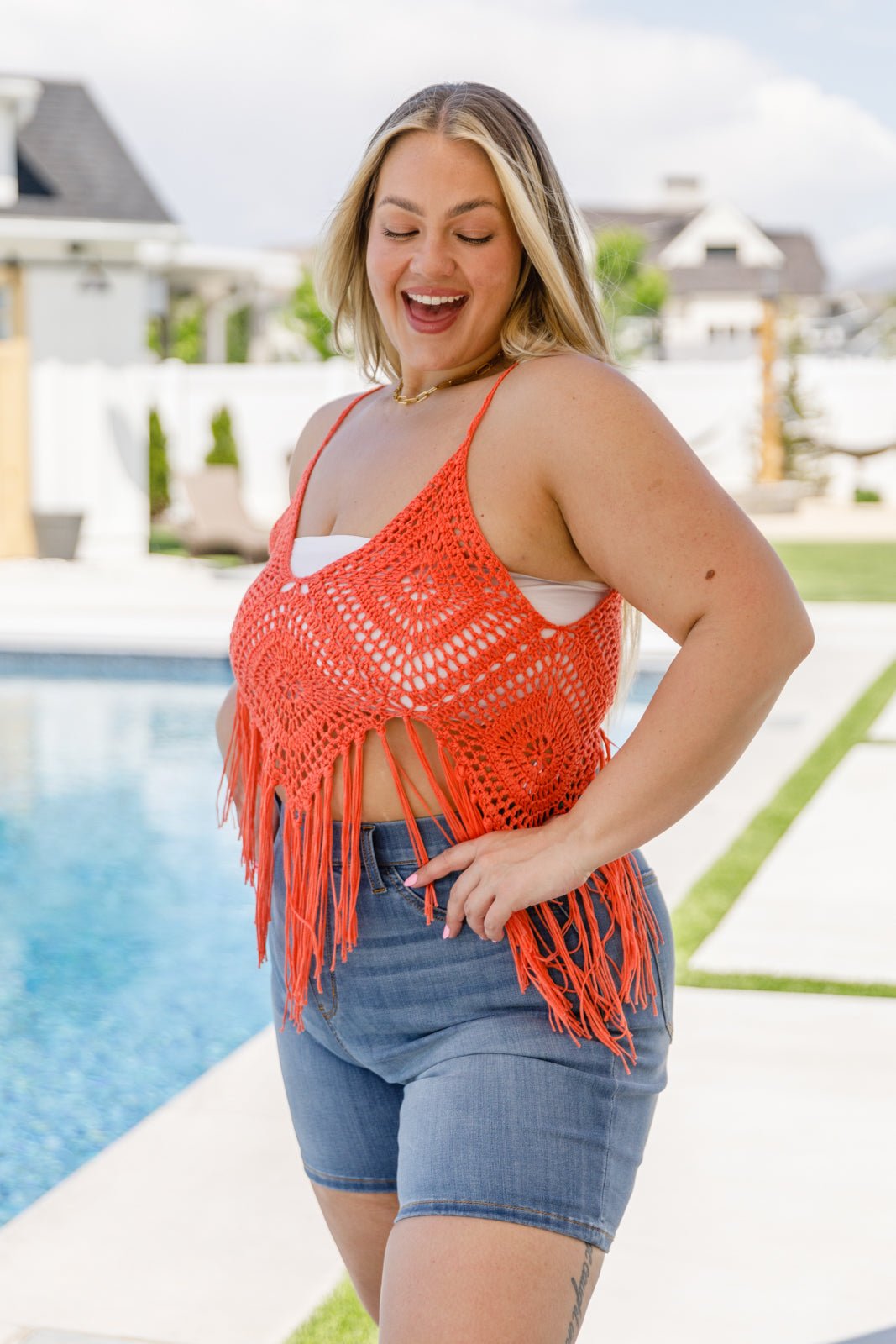 Festival Fringe Tank in Orange - Loving God