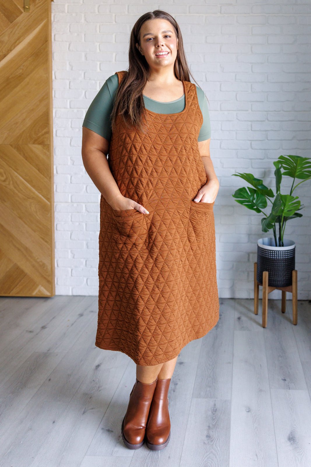 Free Falling Quilted Midi Dress - Loving God
