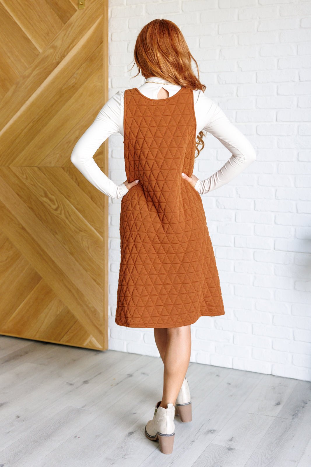 Free Falling Quilted Midi Dress - Loving God