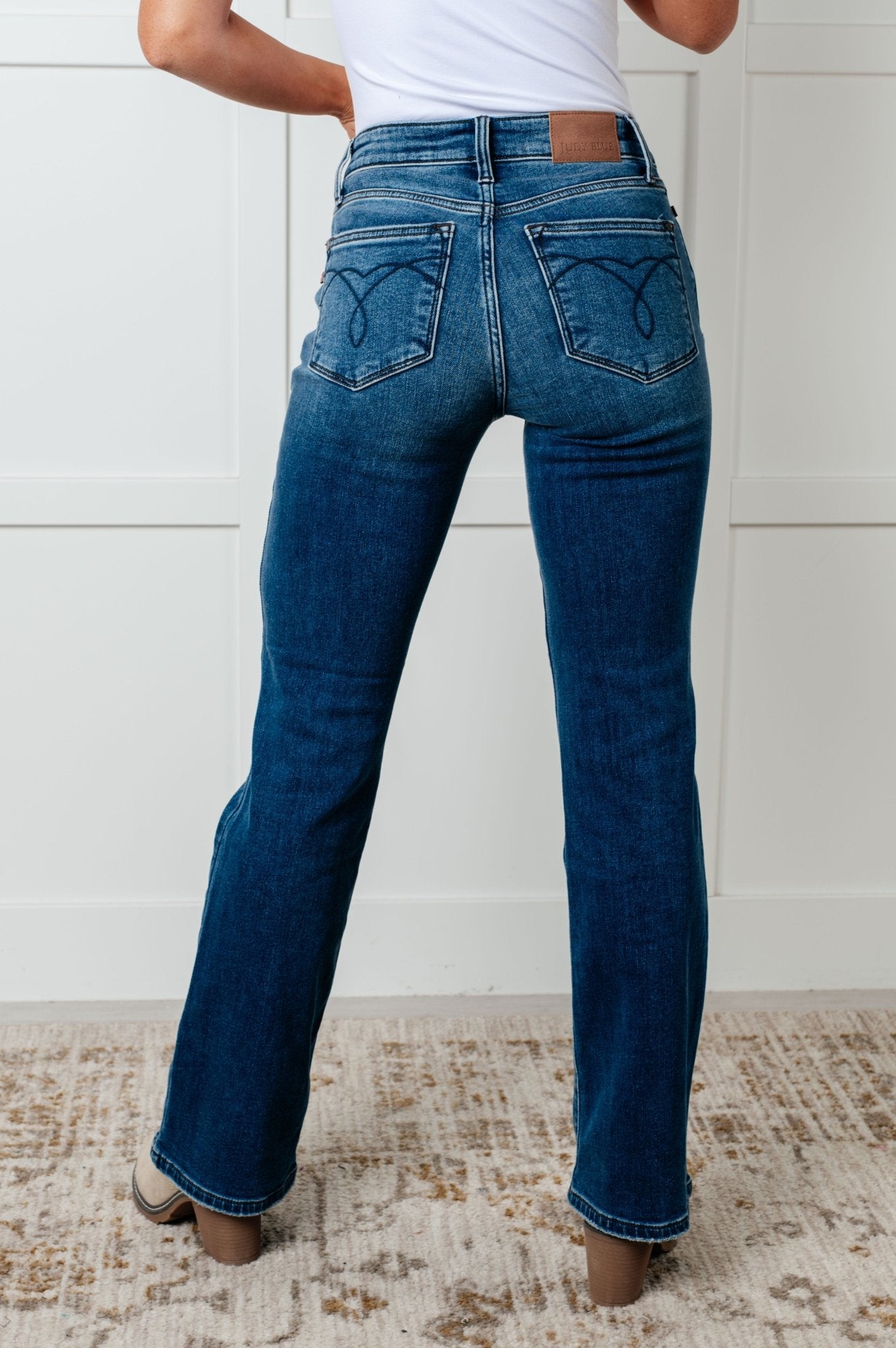 Hannah Mid Rise Thermal Bootcut Jeans - Loving God