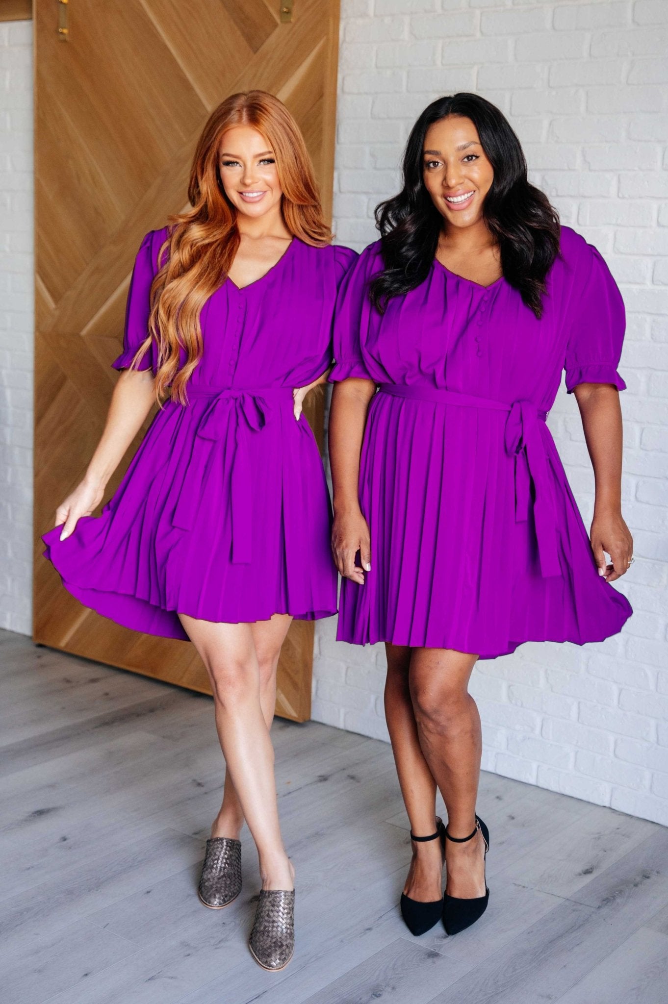 Hold And Squeeze Me Pleated Dress - Loving God