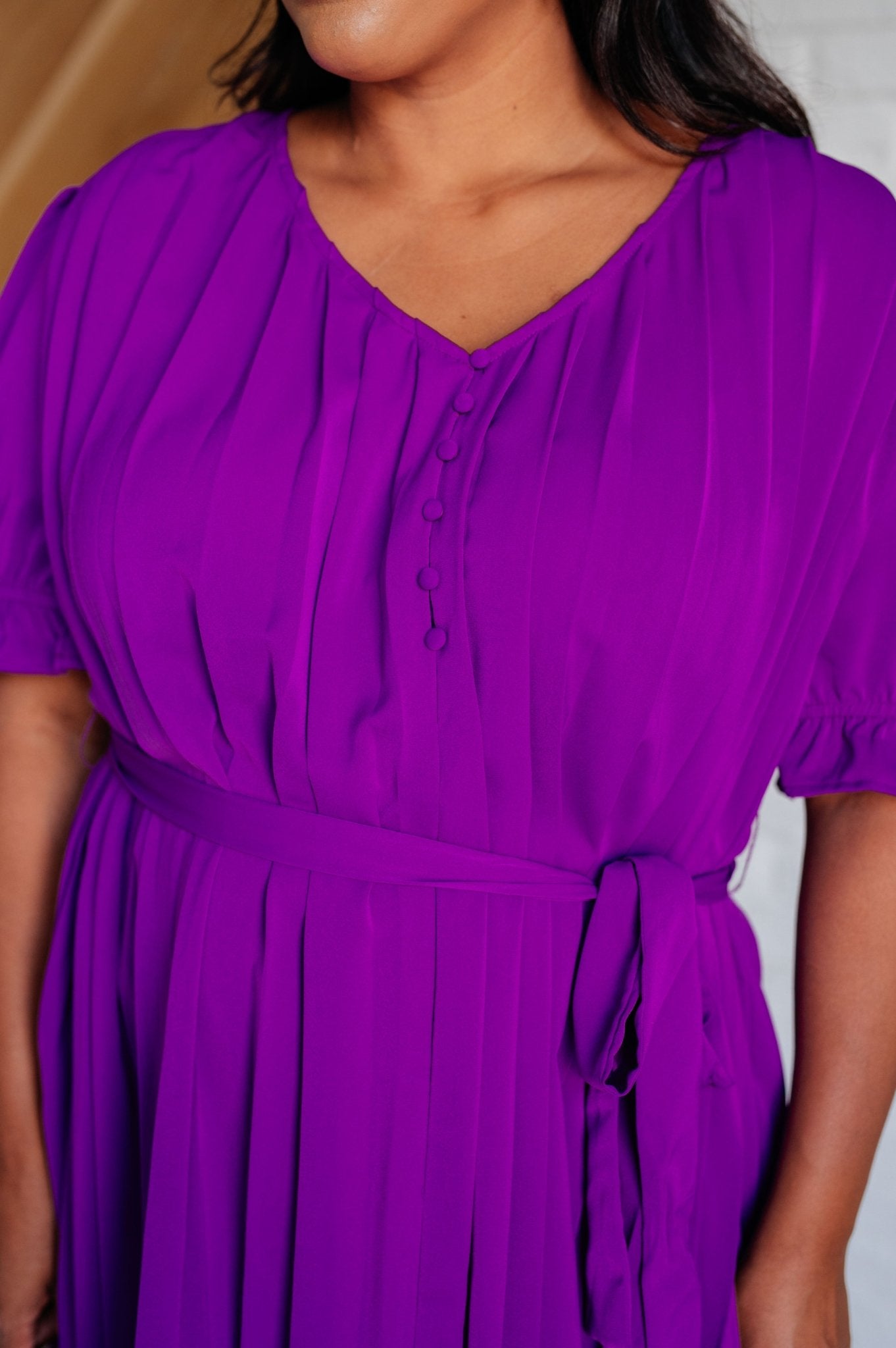 Hold And Squeeze Me Pleated Dress - Loving God