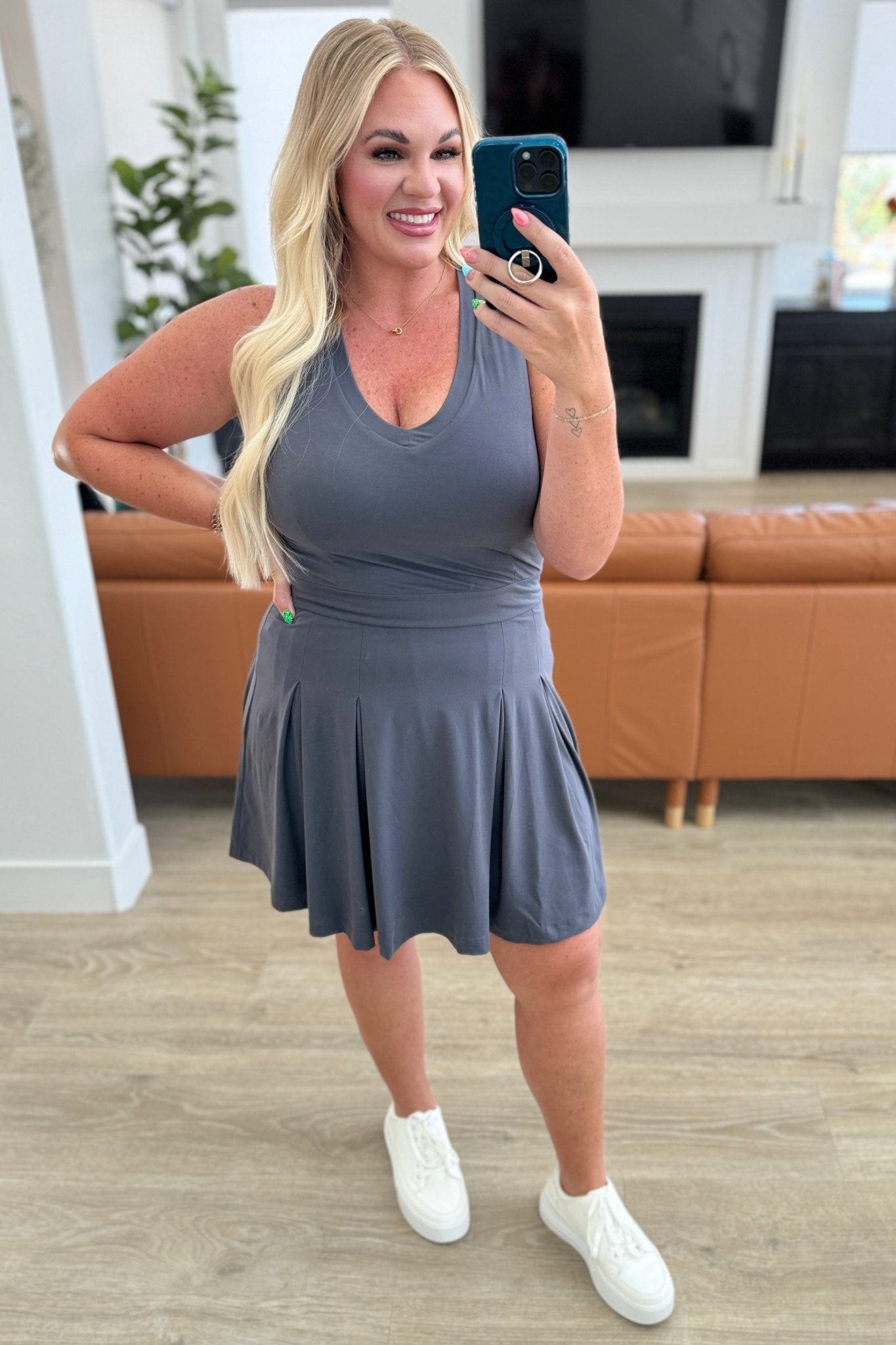 Hop, Skip and a Jump Dress and Shorts Set in Charcoal - Loving God