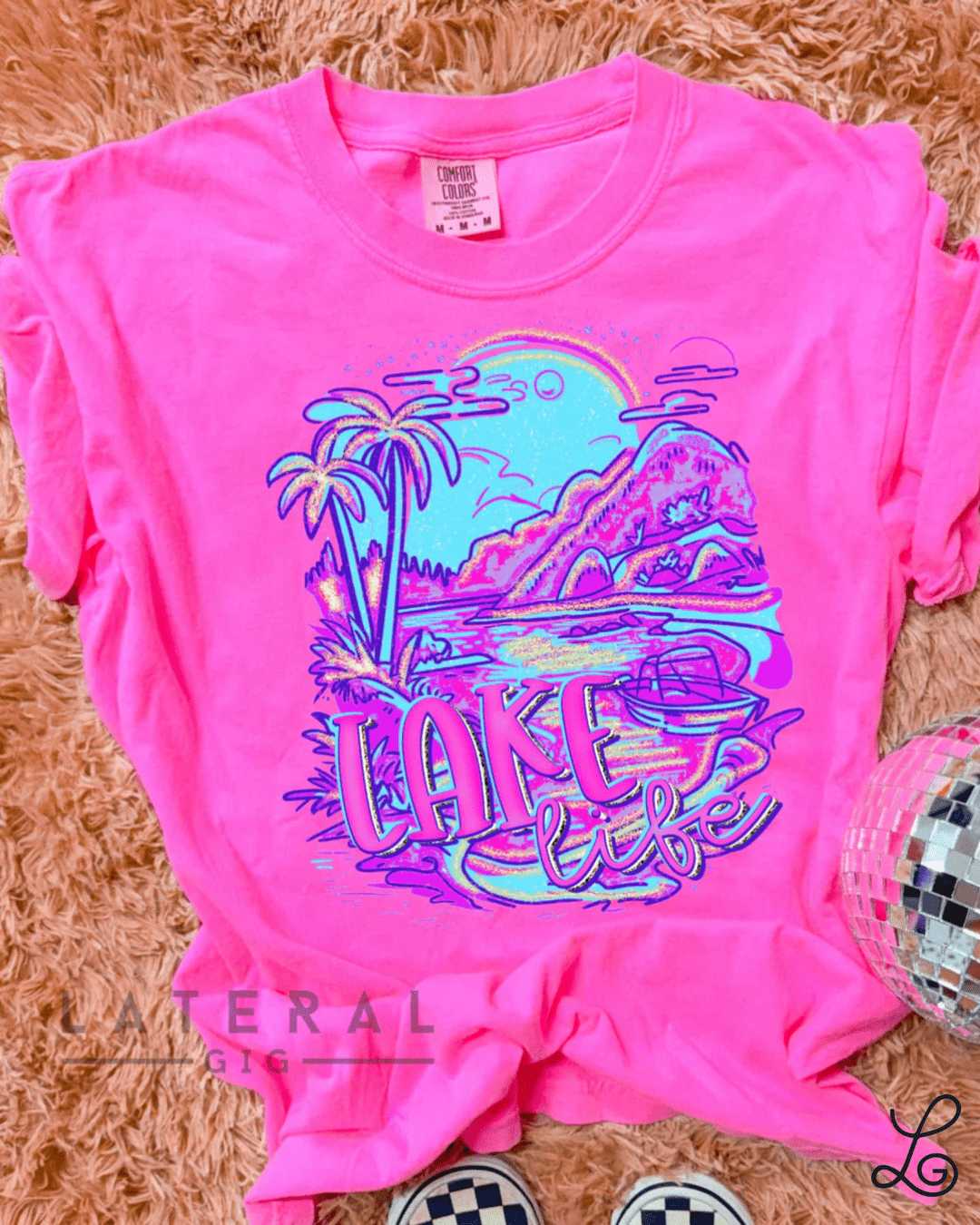 Lake Life Neon Graphic Tee - Loving God