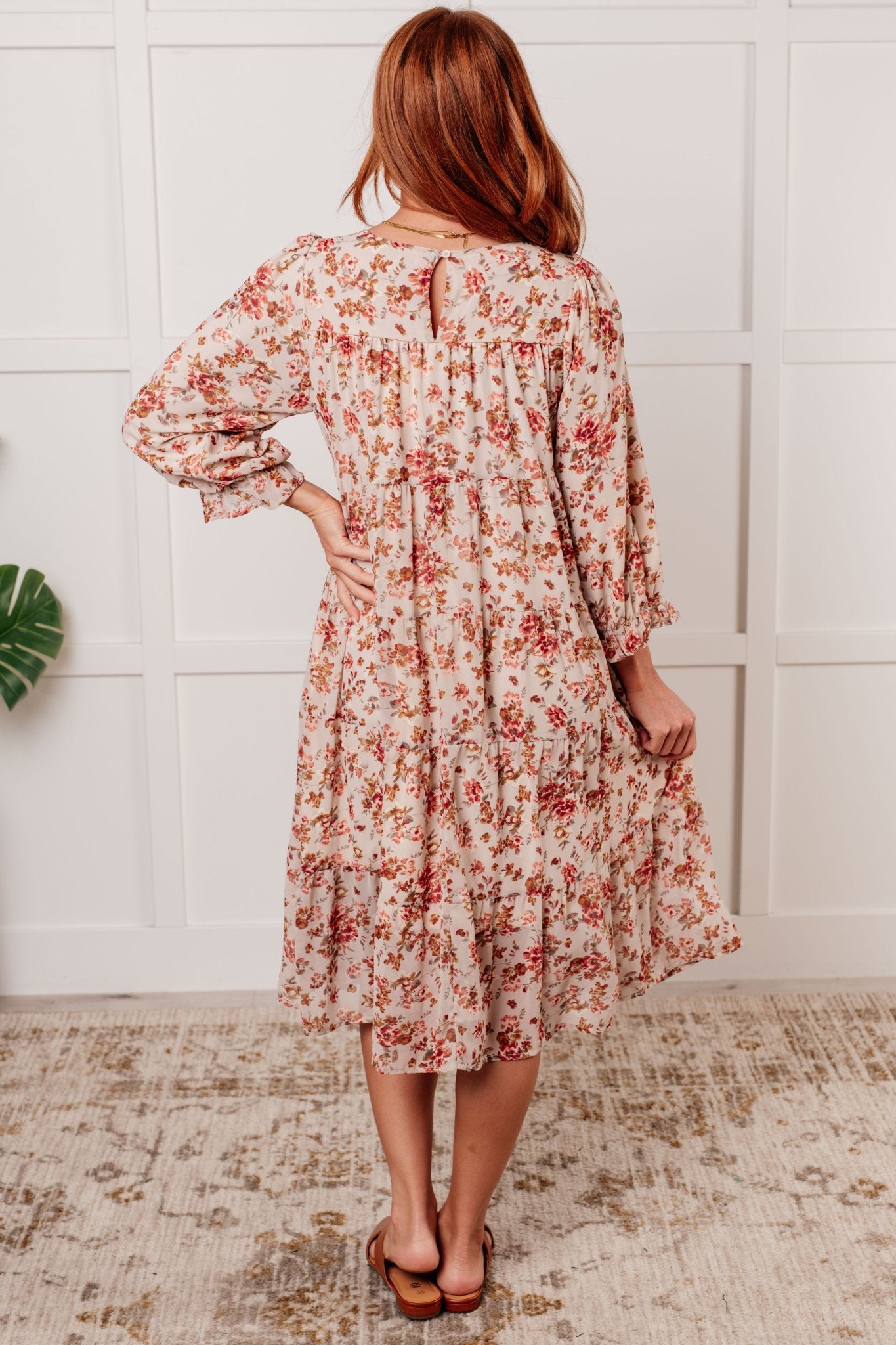 Next to You Balloon Sleeve Floral Dress - Loving God