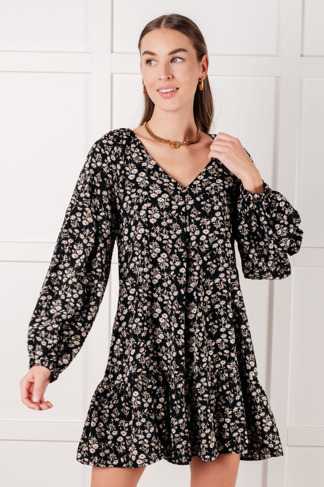 Once Again V - Neck Floral Dress - Loving God