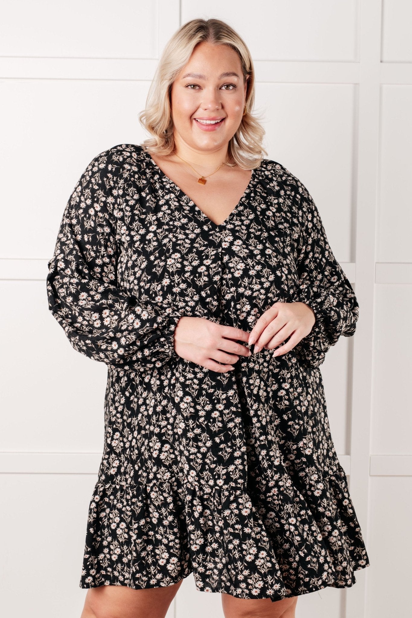 Once Again V - Neck Floral Dress - Loving God