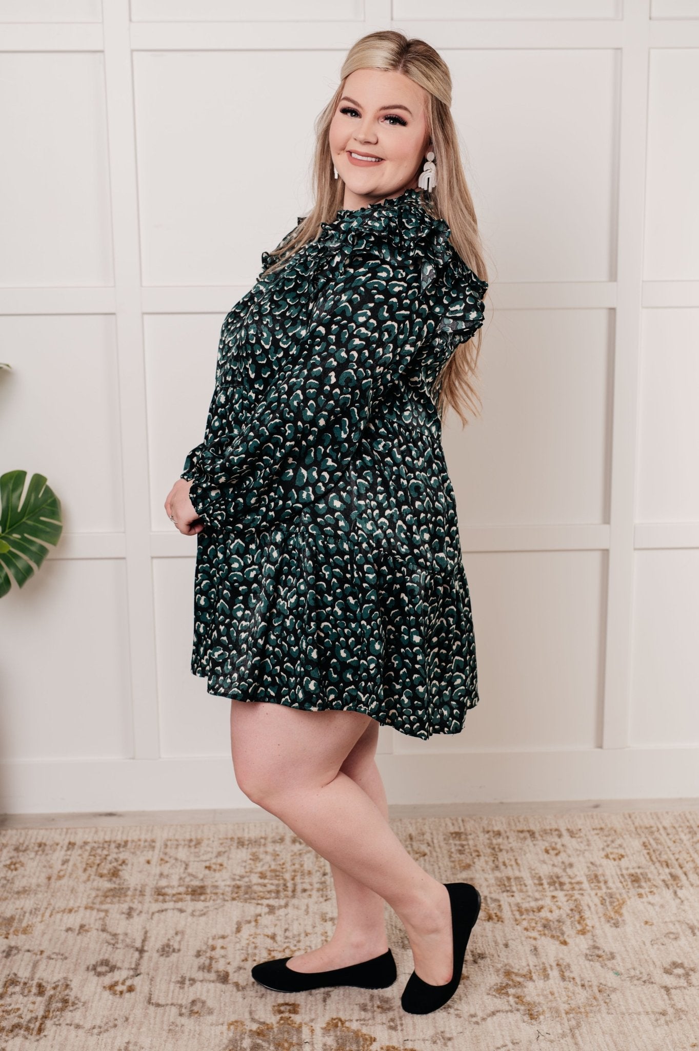 Right As Rain Ruffle Detail Dress - Loving God