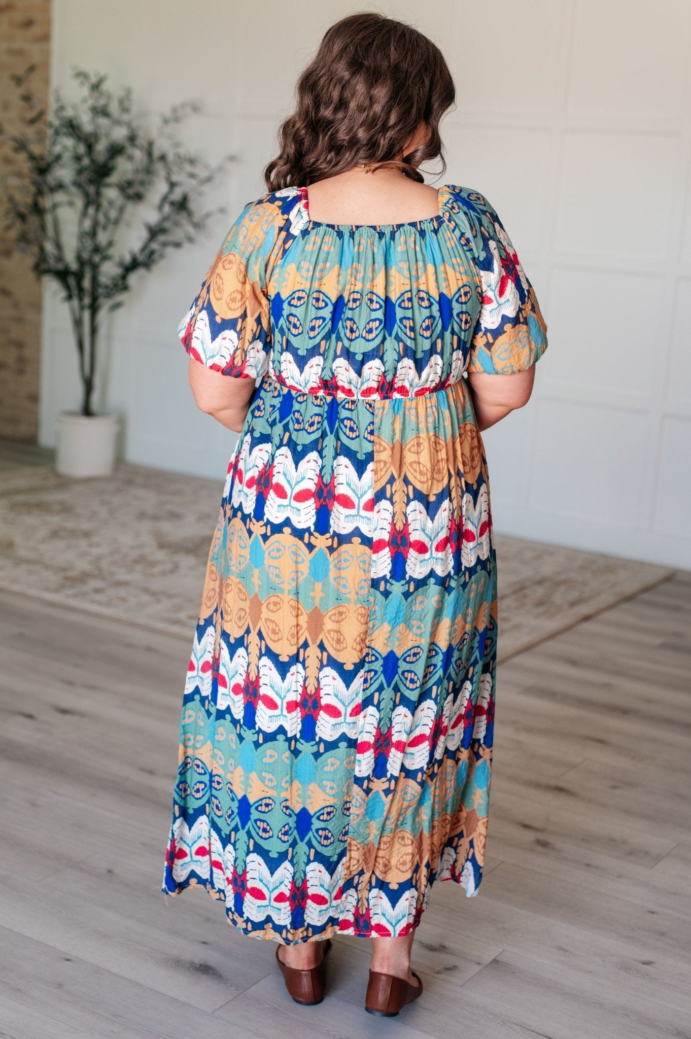 Shaping Reality V - Neck Balloon Sleeve Dress - Loving God