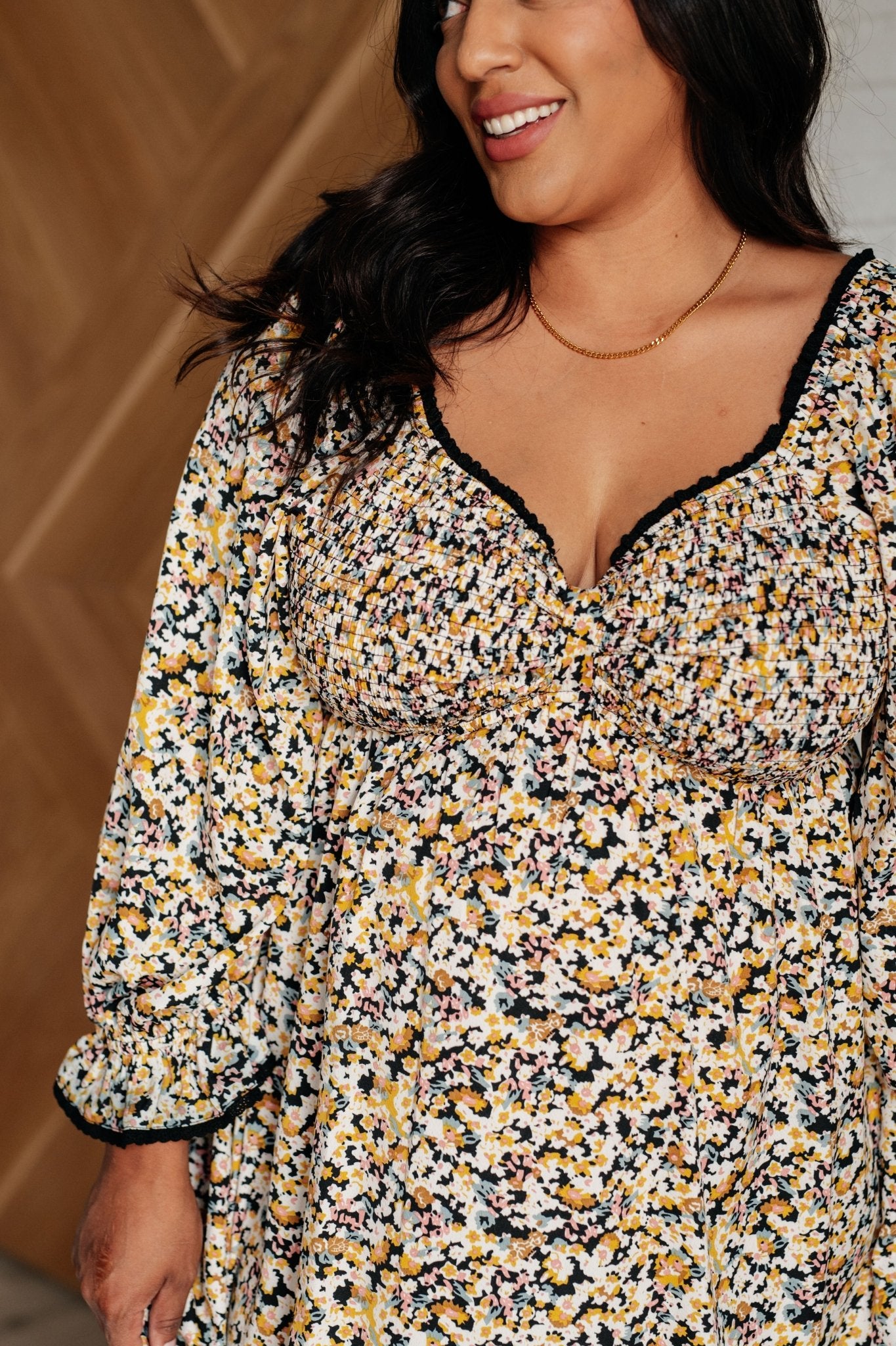 Sweet Solitude Floral Babydoll Dress - Loving God