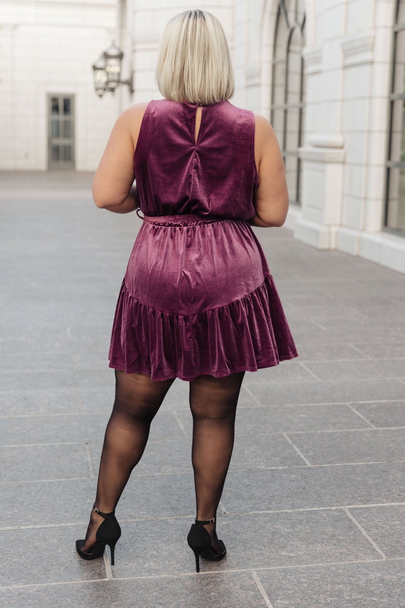 Tied In A Bow Velvet Dress - Loving God