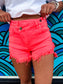 Lateral Gig | Melanie Asymmetrical Distressed Denim Shorts