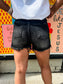 Lateral Gig | Danielle Asymmetrical Distressed Denim Shorts