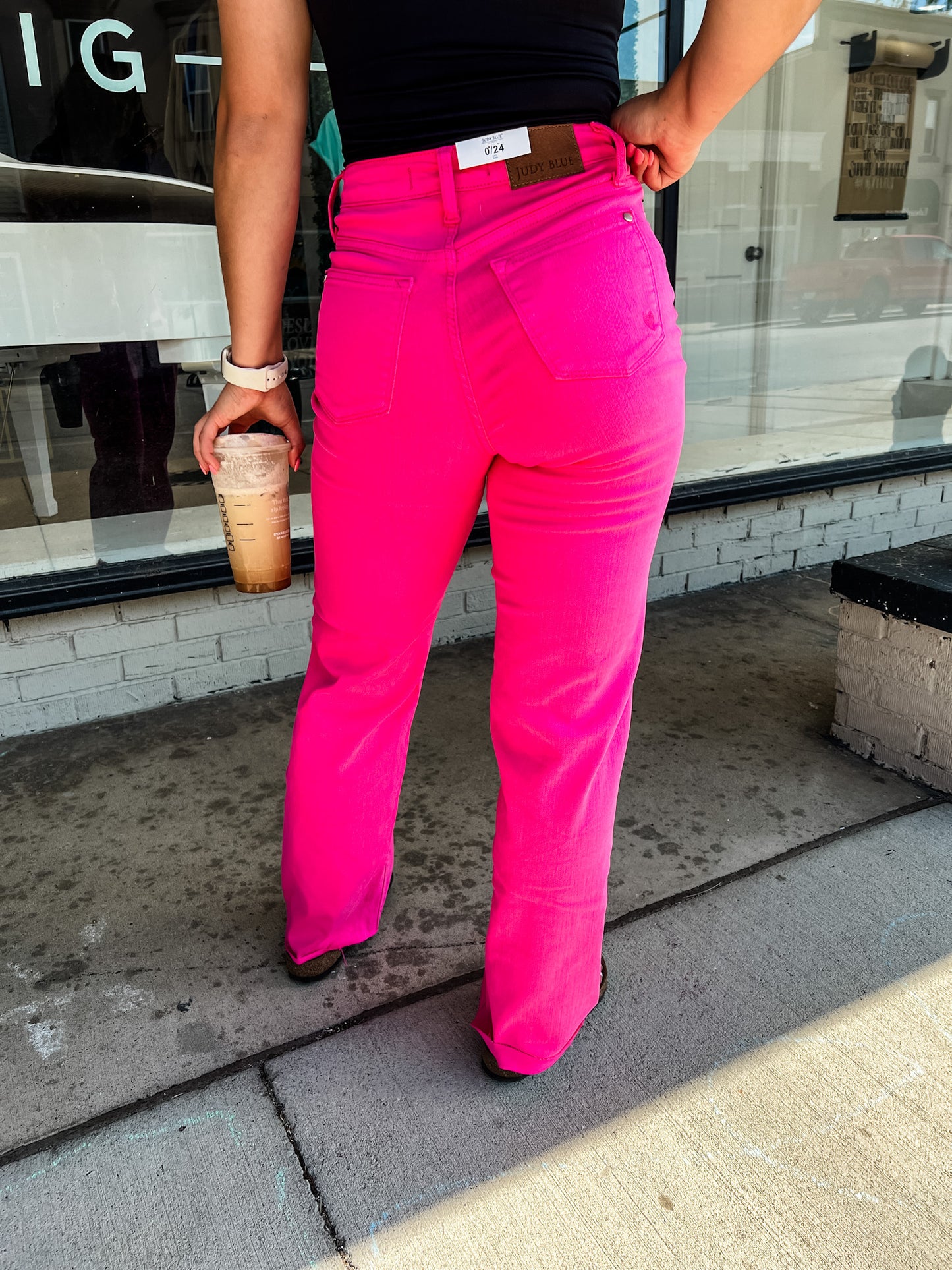 Lateral Gig | Melanie Pink Judy Blue Straight Leg Jeans