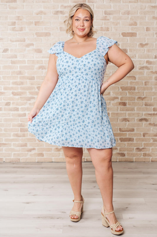 Big Rock Candy Mountain V - Neck Floral Dress - Loving God
