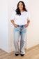 Dory High Waist Mineral Wash Raw Hem Wide Leg Jeans - Loving God