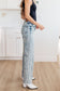 Dory High Waist Mineral Wash Raw Hem Wide Leg Jeans - Loving God