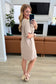 Go - Go Girl V - Neck T-Shirt Dress in Light Mocha - Loving God
