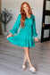 Head Held High V - Neck Balloon Sleeve Dress - Loving God