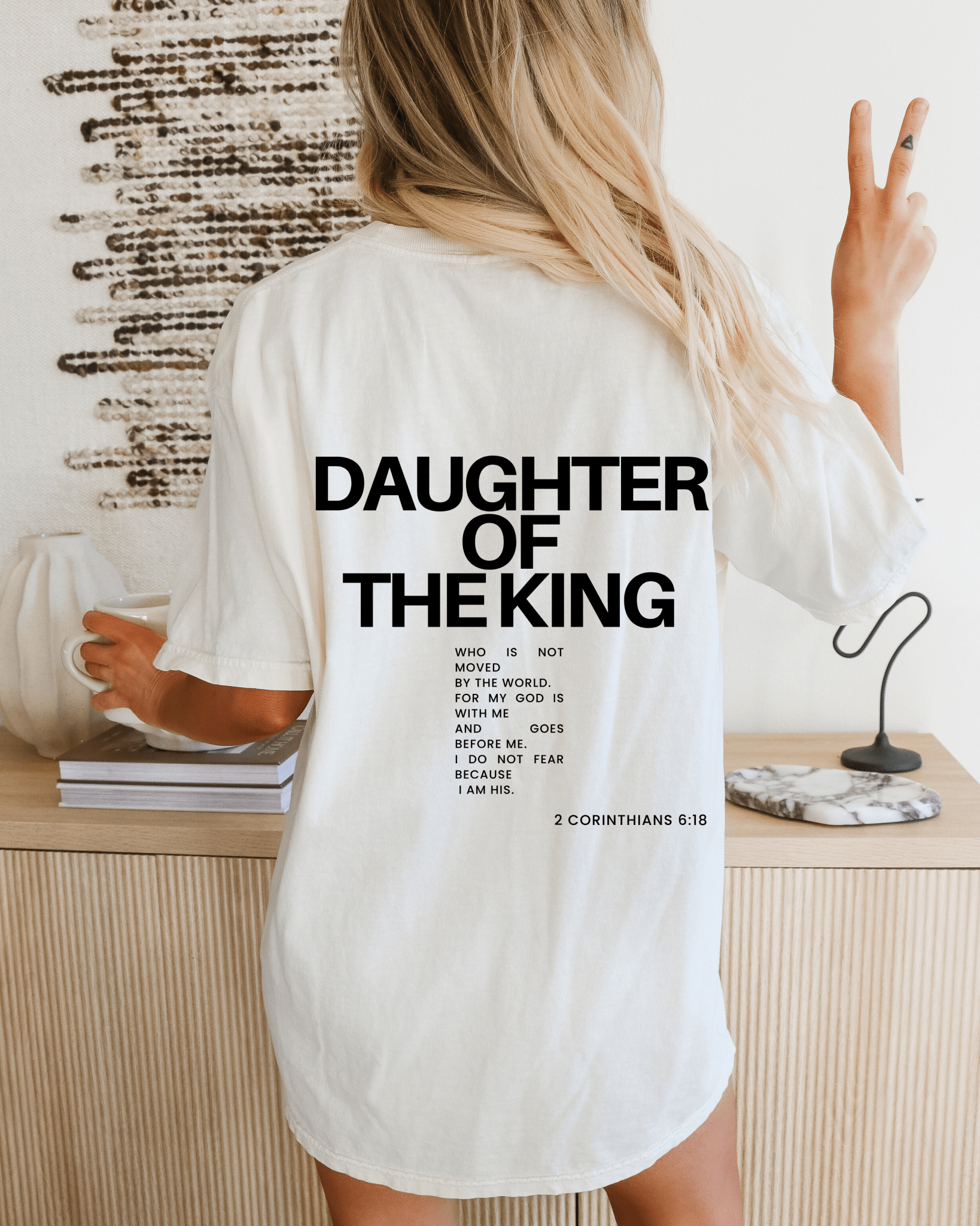 Loving God Daughter of the King Tshirt Oversized Comfort Colors Christian Girl Trendy Tee Shirt Faith Hope Love - Loving God