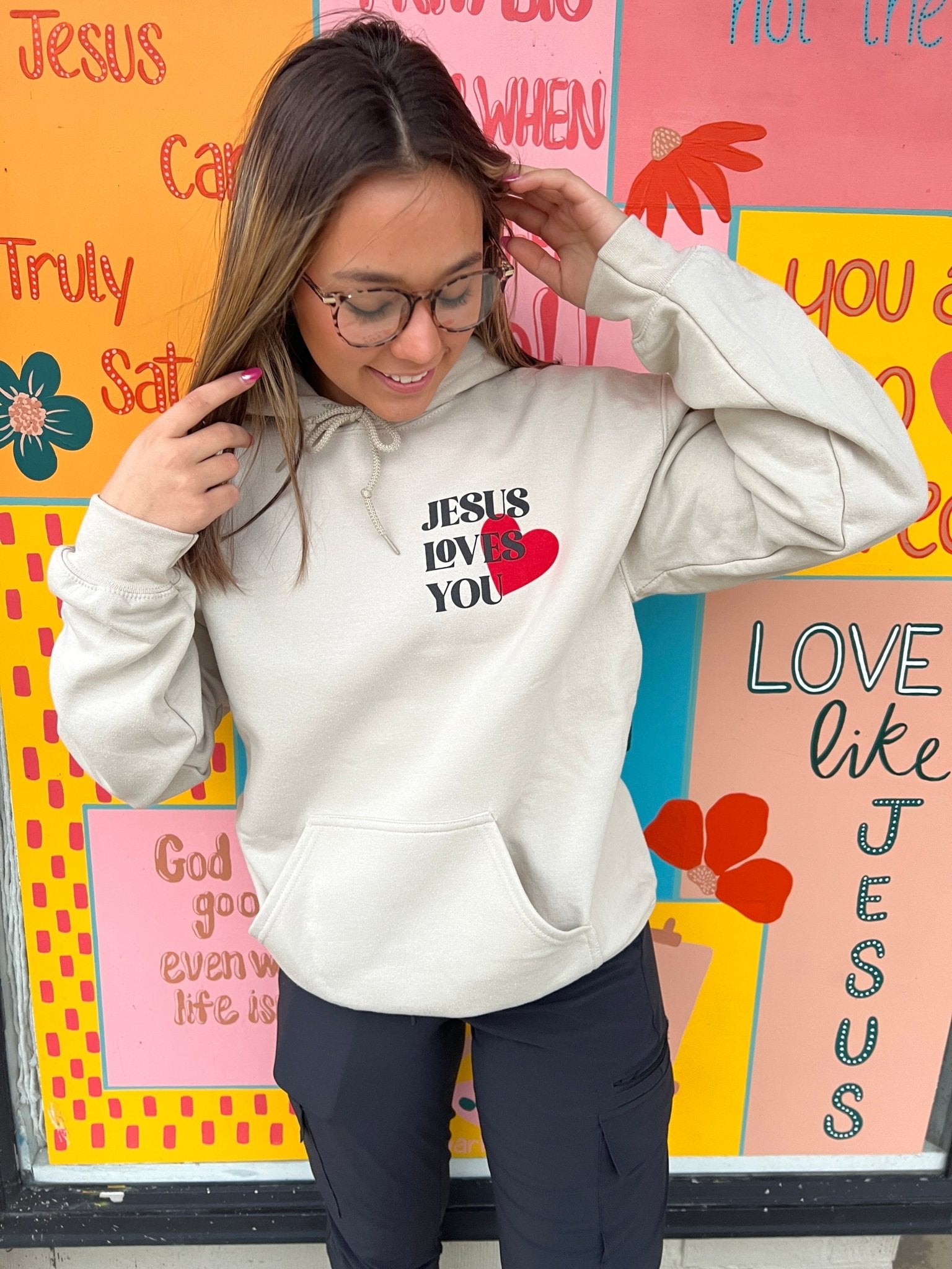 Loving God | Good News Jesus Loves You Christian | God Hoodie - Loving God