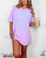 Loving God Jesus Loves You Outline Puff Ink Tshirt Comfort Colors Oversized Womenswear Christian Girl Trendy Apparel - Loving God
