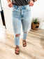 Loving God | Kelsey Medium Wash Distressed Denim Jeans - Loving God