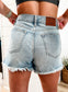 Loving God | Lucy Distressed Denim Mom Short - Loving God