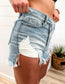 Loving God | Lucy Distressed Denim Mom Short - Loving God