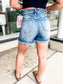 Loving God | Riley Distressed Denim Shorts - Loving God