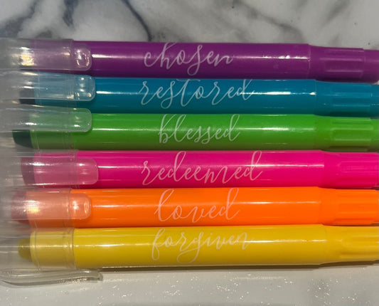 Loving God | SCENTED Bright Neon Gel Bible Highlighters - Loving God