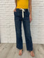 Melanie High Rise Drawstring Wide Leg Jeans - Loving God