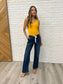 Melanie High Rise Drawstring Wide Leg Jeans - Loving God