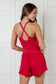Raising Heart Rate Cutout Runsie In True Red - Loving God
