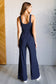 Shavasana Everyday Wide Leg Jumpsuit in Navy - Loving God