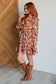 So Long, Farewell Balloon Sleeve Floral Dress - Loving God