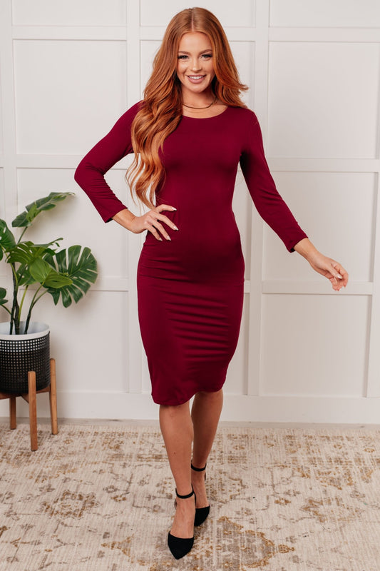 Sure To Fall In Love Bodycon Dress - Loving God