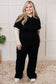 Tilda Short Sleeve Control Top Denim Jumpsuit - Loving God