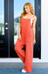 Yankee Doodle Crinkle Woven Jumpsuit - Loving God